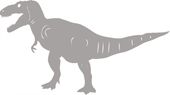 Zawieszka dekor ozdoba ażurowa Dinozaur j. szary