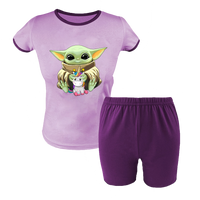 Krótka Piżama dziecięca Baby Yoda