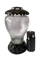 Znicz szklany czarny SAPPORO