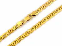 Złoty łańcuch gruby efektowny splot 7.5mm r55