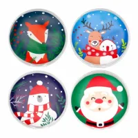 24 x Ogrzewacz do rąk na prezent zimowy mikołajki świąteczne Mikołaj lisek