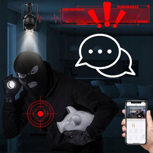 Zewnętrzna Kamera IP WiFi 8MP TUYA Ultra HD 4K ZOOM Z MIKROFONEM SD CZARNA na Arena.pl