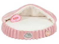 Grube półotwarte legowisko dla psa lub kota 45x45x28cm - Zolux Naomi Różowe