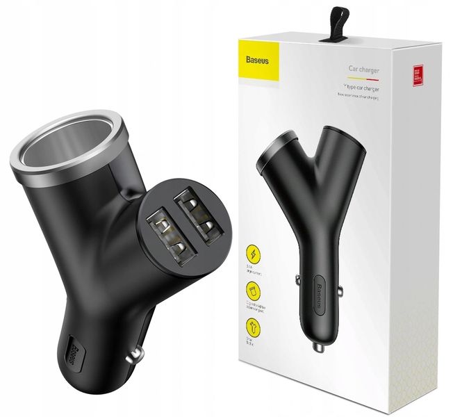 Baseus Ładowarka Samochodowa Zapalniczka 2Xusb 40W zdjęcie 1