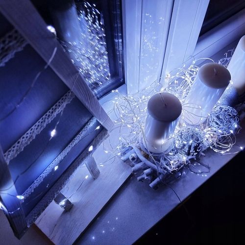 LAMPKI DRUCIKI 100 LED 13m ZEW/WEW MIKRO NA PRĄD 8 FUNKCJI ZIMNE ZASILACZ na Arena.pl