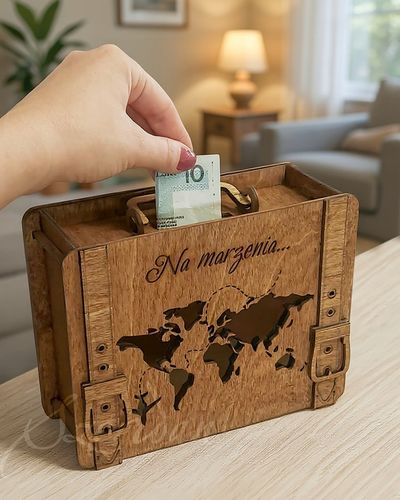 Skarbonka Wykreślana Walizka Prezent Urodziny Oszczędzanie Cel Różne Wzory na Arena.pl