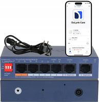 SWITCH POE 4x PoE +2x Uplink 10/100/1000Mbps Dahua CS4006-4GT-60