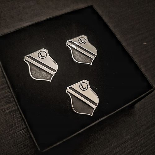 Spinki do mankietów z herbem Twojego klubu srebro na Arena.pl