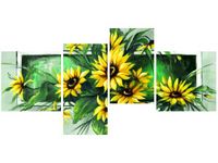 140CM 70 OBRAZ SŁONECZNIKI ZIELENI ŚCIENNY