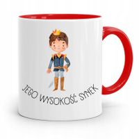Kubek Czerwony Prezent Dla Syna Jego Wysokość Syn Z Nadrukiem Ze Zdjęciem