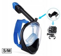 MASKA DO NURKOWANIA PEŁNOTWARZOWA- FAJKA z uchwytem na kamerę GoPro S/M