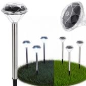 6 x lampa solarna 34cm led zestaw do ogrodu wbijana ogrodowa czujnik