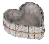 DONICZKA OSŁONKA DREWNIANA SERCE SZARA DONICZKI