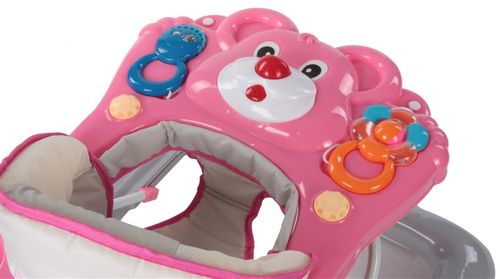 Chodzik miś - różowo - szary na Arena.pl