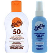 Malibu SPF50 Balsam 100ml + Spray Po Opalaniu 100ml