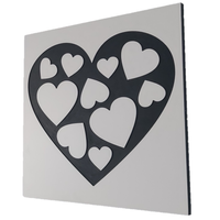 Wielkie serce z drewna- ozdoba obraz na ścianę kolory