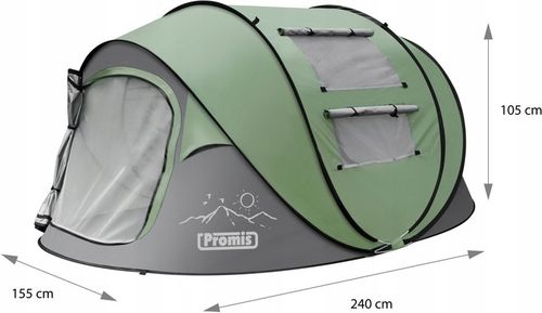 NAMIOT Turystyczny KEMPINGOWY 3 os. SAMOROZKŁADAJĄCY POP-UP Promis 3 SECOND na Arena.pl