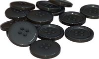 Guziki plastikowe 15 mm ( 20 szt ) SZARE