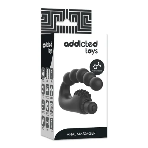 addicted toys - model wibrujący z systemem anatomicznym 11x6,3 cm czarny na Arena.pl