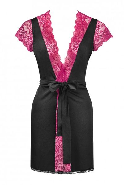 SZLAFROK DAMSKI CZARNY PIĘKNA KORONKA STRINGI S/M zdjęcie 8