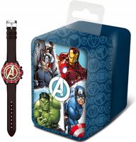 AVENGERS Zegarek analogowy w metalowym opakowaniu do nauki i zabawy