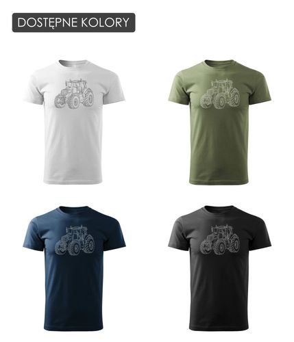 Koszulka z traktorem New Holland męska khaki REGULAR L na Arena.pl