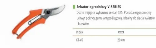 Sekator ogrodowy do kwiatów i krzewów V6 Bradas na Arena.pl
