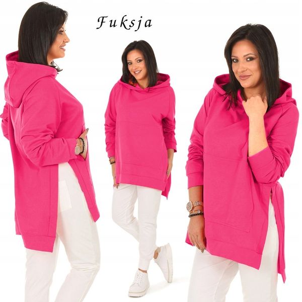 F596 Luźna pastelowa BLUZA z wycięciami zdjęcie 2