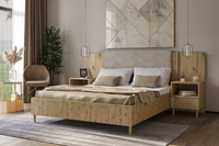 Łóżko Dwuosobowe 160x200 cm + Stoliki Nocne Artisan EKONOM MR - 4 Kolory