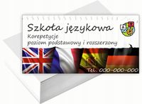Wizytówki firmowe Foliowane 1000szt wiele różnych wzorów SZKOŁA JĘZYKOWA