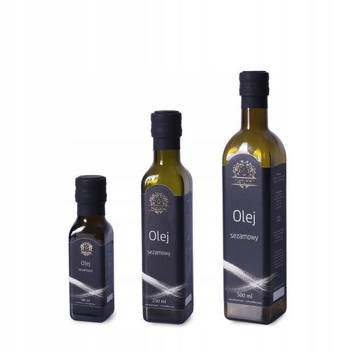 Olej sezamowy z sezamu białago 500ml ZIMNOTŁOCZONY na Arena.pl