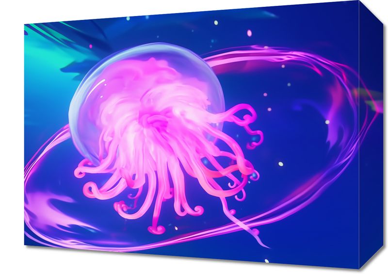 Obraz 40x30cm Neonowa Meduza zdjęcie 1