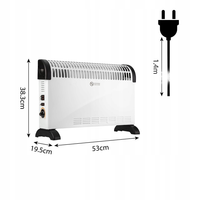 Grzejnik konwektorowy z termostatem elektryczny konwektor 2000W kaloryfer
