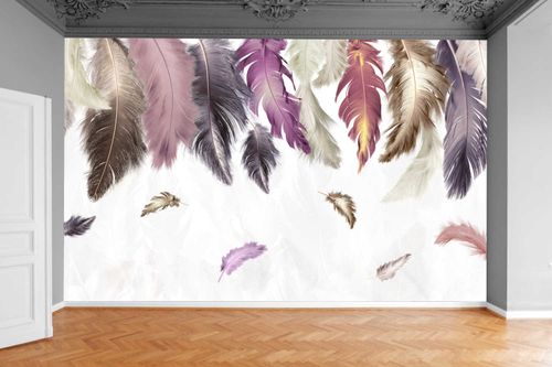 Fototapeta NOWOCZESNA RĘCZNIE RYSOWANE PIÓRA na Arena.pl