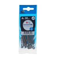 Śruba 4x30mm metryczny skok gwintu 12 szt. łeb płaski fra