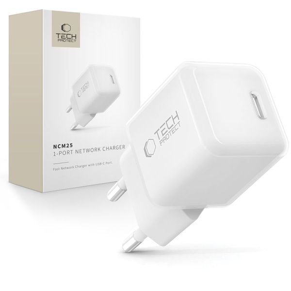 Ładowarka Sieciowa TECH-PROTECT NCM25 25W PD USB-C zdjęcie 1