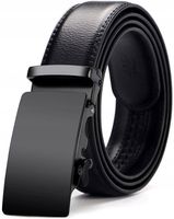 PASEK SKÓRZANY MĘSKI DO SPODNI AUTOMAT CZARNY