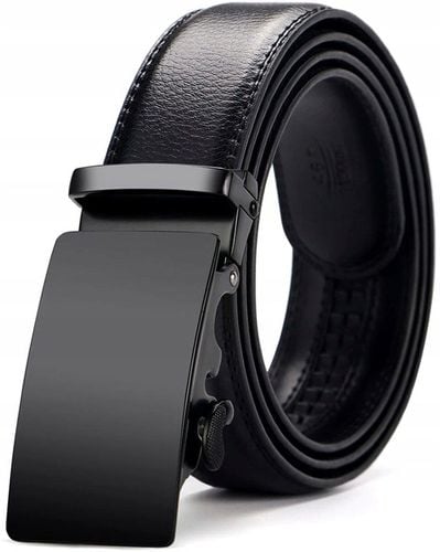 PASEK SKÓRZANY MĘSKI DO SPODNI AUTOMAT CZARNY na Arena.pl