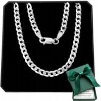 Łańcuszek męski srebrny pancerka 4 mm 55 cm srebro 925 dedykacja na prezent