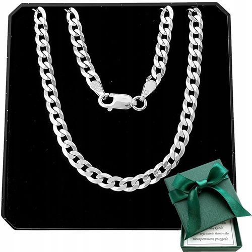 Łańcuszek męski srebrny pancerka 4 mm 55 cm srebro 925 dedykacja na prezent na Arena.pl