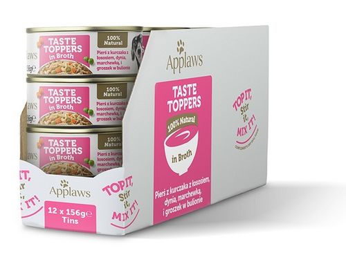 Applaws Dog Taste Toppers puszka z kurczakiem, łososiem i warzywami 156g na Arena.pl