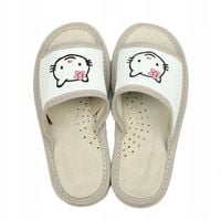 Kapcie Dziecięce Kitty Klapki Pantofle Skóra