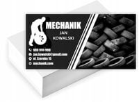 Wizytówki firmowe reklamowe 200szt dużo wzorów MECHANIK twoja nazwa tekst