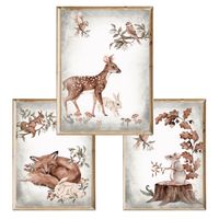 Zestaw trzech plakatów dla dzieci Forest