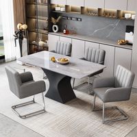 Nowoczesny zestaw 4 krzeseł do salonu wspornikowe z oparciem