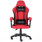 Fotel Gamingowy Infini System z tkaniny kolor czerwony
