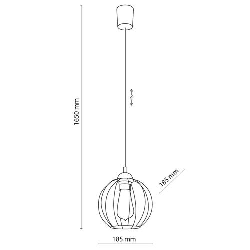 Okrągła lampa wisząca Galaxy 1644 TK Lighting industrialna czarna miedziana na Arena.pl