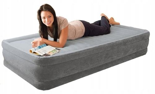 Materac dmuchany Air Bed Comfort-Plush Twin zestaw z pompką Intex 67766 na Arena.pl
