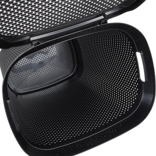 Kosz Łazienkowy Pojemnik na Pranie Odzież Bieliznę Plastikowy Czarny 60L na Arena.pl