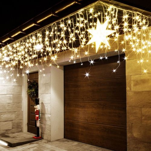 SOPLE FLASH 500 LED ZEWNĘTRZNE BIAŁE CIEPŁE CHOINKOWE lampki z Flashem na Arena.pl